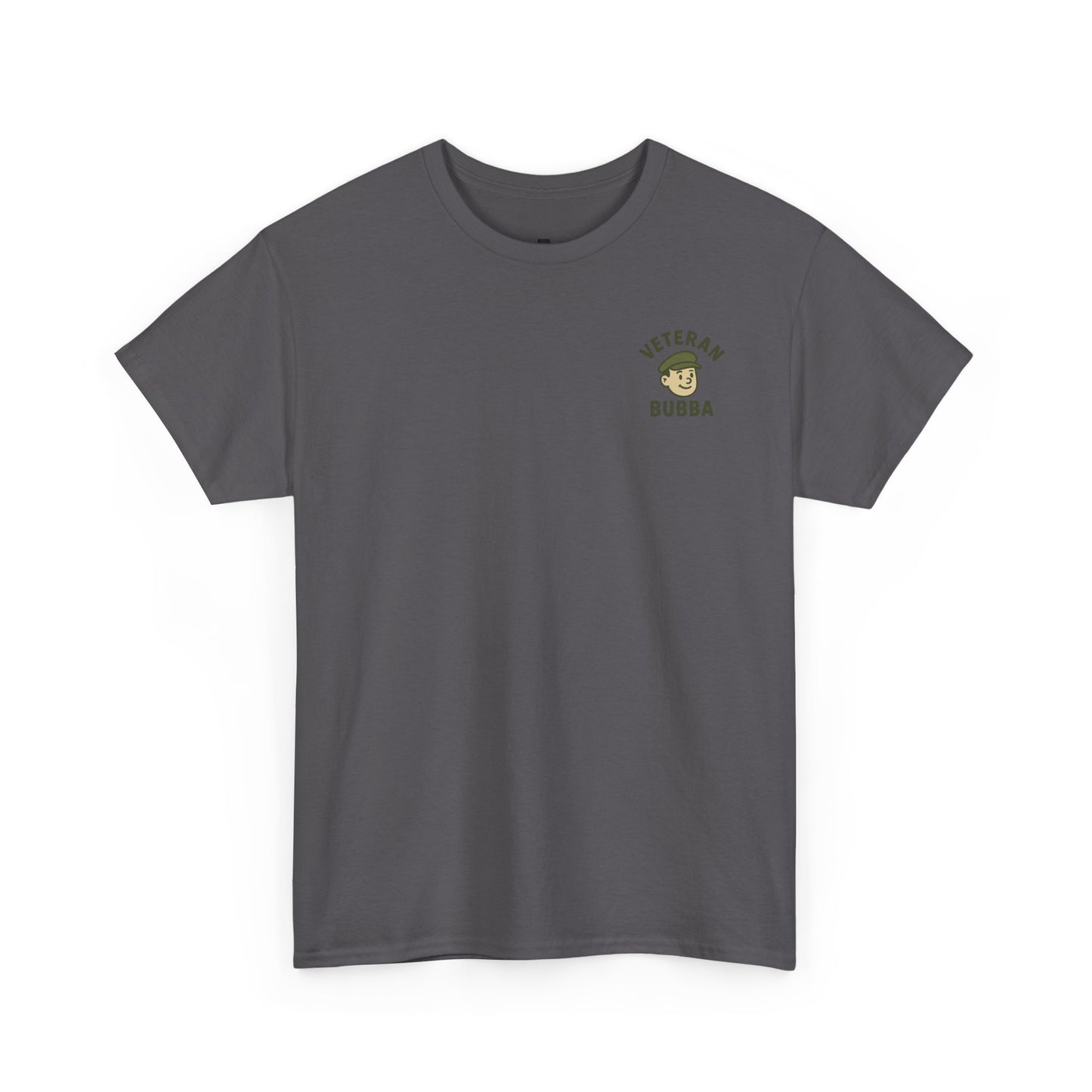 Veteran Bubba Graphic Tee – “I Served It Long & Hard” Funny Military Shirt