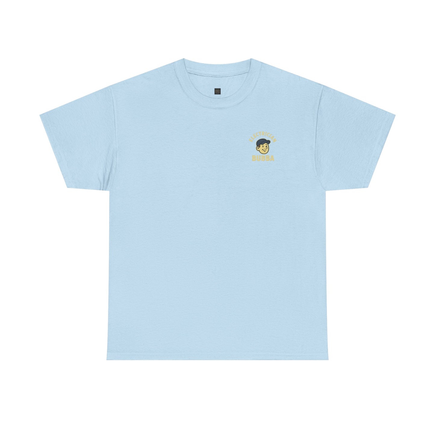 Bring some humor to your workday with the Electrician Bubba Tee! Featuring Bubba in his work cap alongside a bold cartoon design, this shirt proudly says “I’ll Light Up Your Socket.”