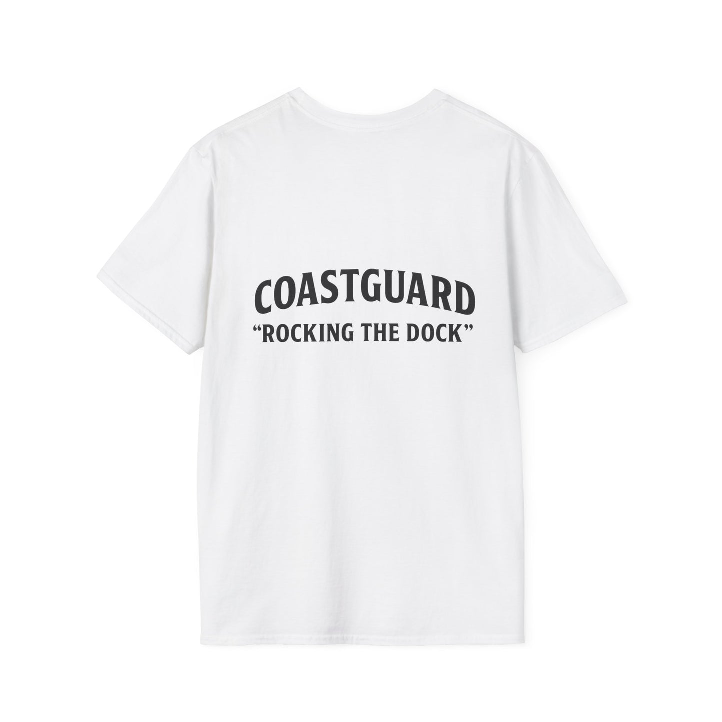 Coastguard Rocking the Dock T-Shirt, Unisex Short Sleeve, Nautical Gift, Beachwear, Navy Inspired Apparel, Casual Summer Top