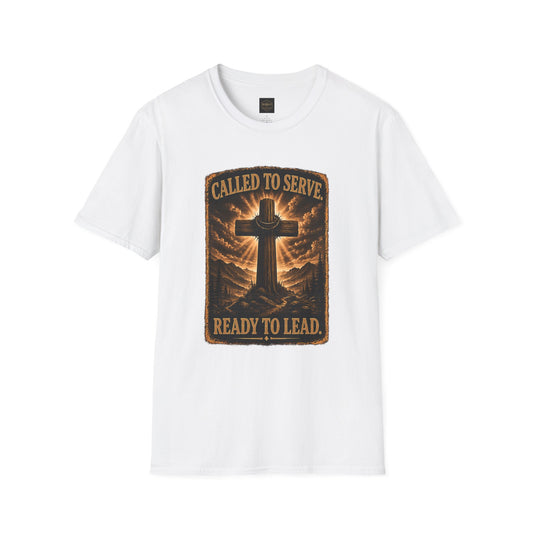 Called to Serve Cross T-Shirt — "Ready to Lead" Christian Faith Tee