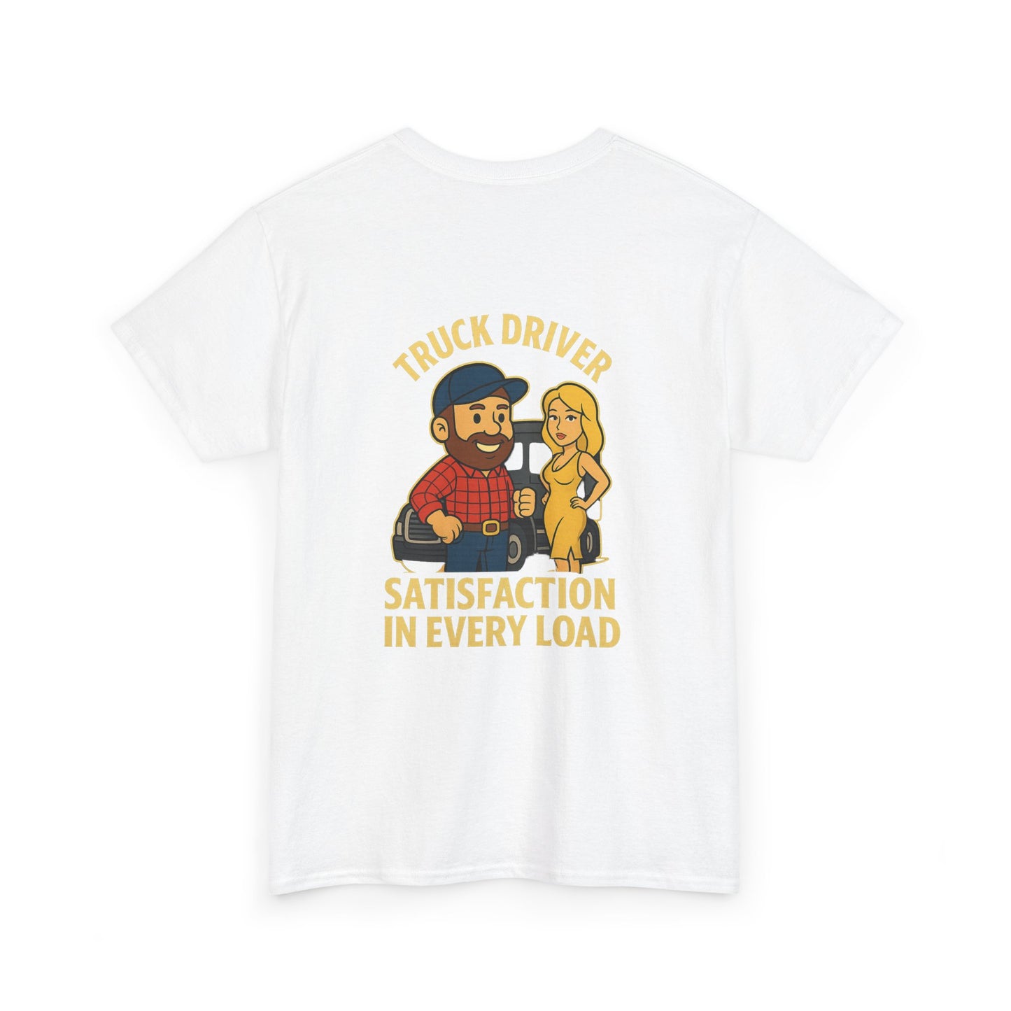 Truck Driver Bubba Graphic Tee – “Satisfaction in Every Load” Funny Trucker Shirt