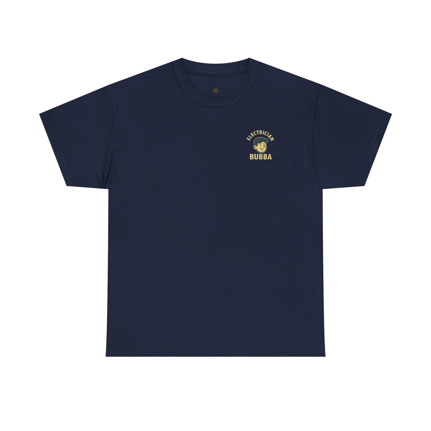 Bring some humor to your workday with the Electrician Bubba Tee! Featuring Bubba in his work cap alongside a bold cartoon design, this shirt proudly says “I’ll Light Up Your Socket.”