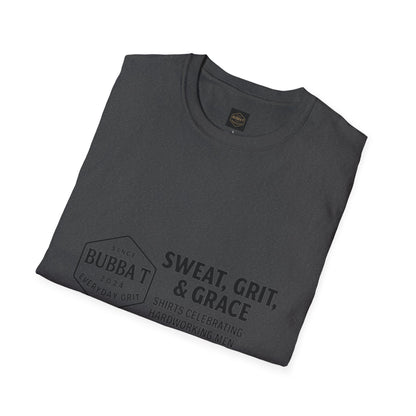 Hilarious Unisex Softstyle T-Shirt for Him & Her, Sweat Grit Grace, Hardworking Men & Women, Perfect for Everyday Wear, [...]