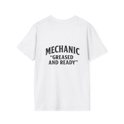 Mechanic Greased and Ready T-Shirt, Automotive Gift, Unisex Tee, Car Enthusiast Apparel, Father's Day Present