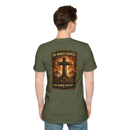 Cross Faith T-Shirt — Small Chest Cross Graphic Christian Tee