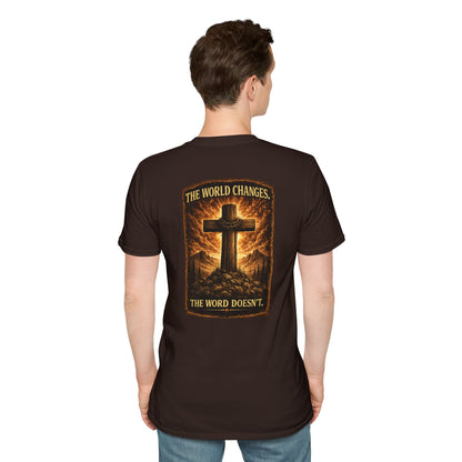 Cross Faith T-Shirt — Small Chest Cross Graphic Christian Tee