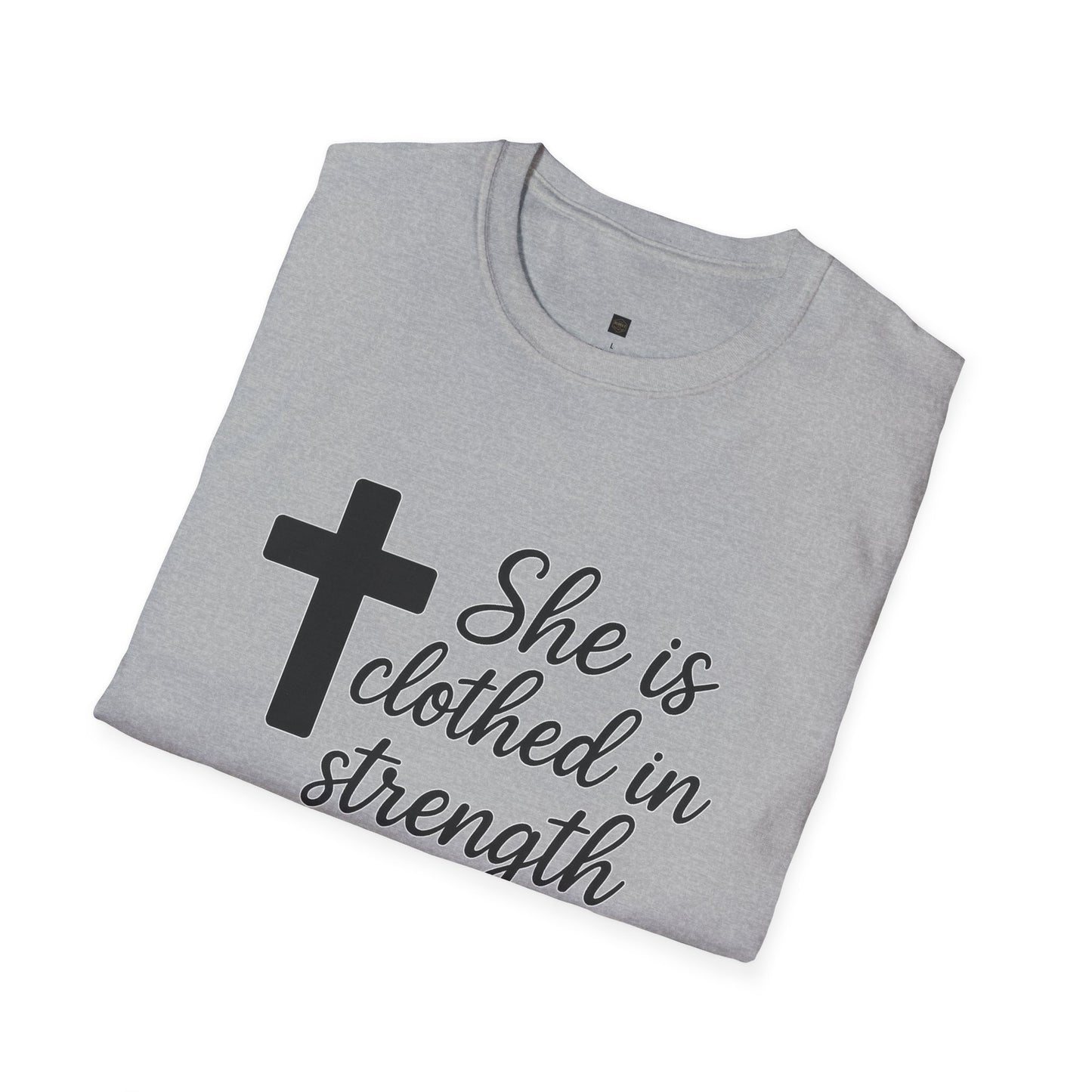 Christian Inspirational T-Shirt, Faith Shirt, Religious Apparel, Proverbs Quote Tee, Gift for Women, Strength & Dignity Design