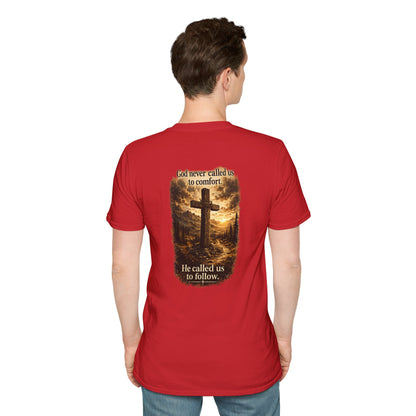 Christian Cross Chest Tee — Faith Over Fear Minimalist T-Shirt