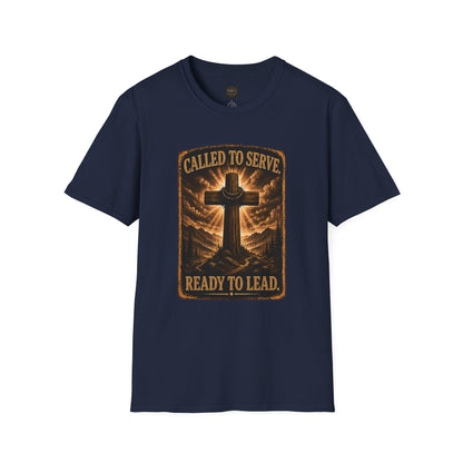 Called to Serve Cross T-Shirt — "Ready to Lead" Christian Faith Tee