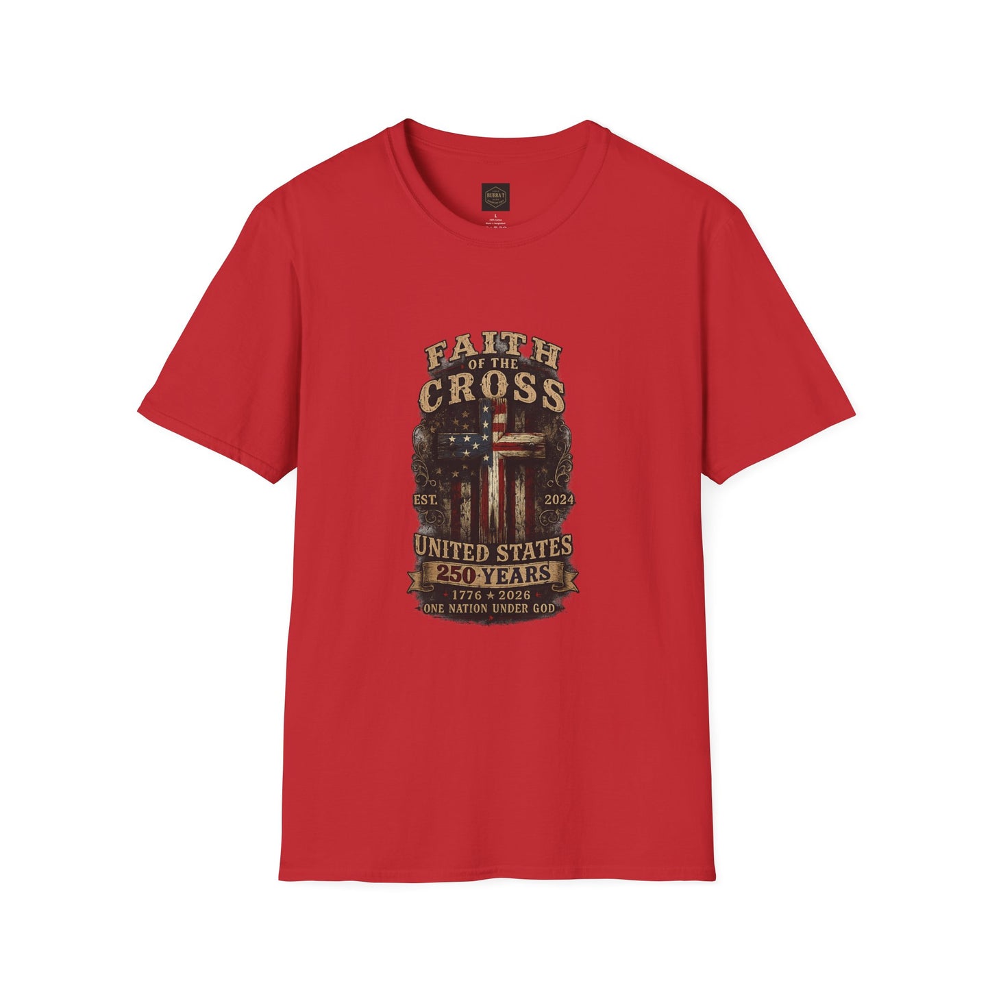 Faith of the Cross T-Shirt — Patriotic Christian Graphic Tee