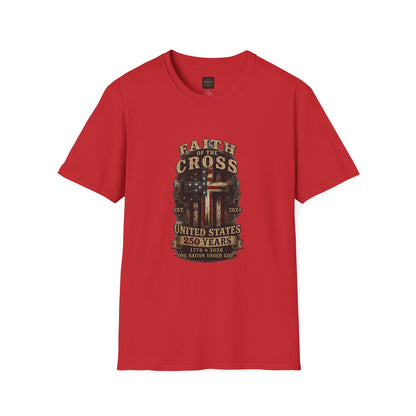 Faith of the Cross T-Shirt — Patriotic Christian Graphic Tee