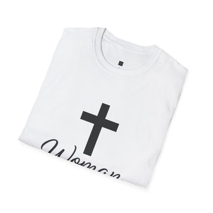 Unisex Softstyle T-Shirt - Woman of Faith, Christian Gift, Inspirational Tee, Spiritual Apparel, Faith-Based Fashion