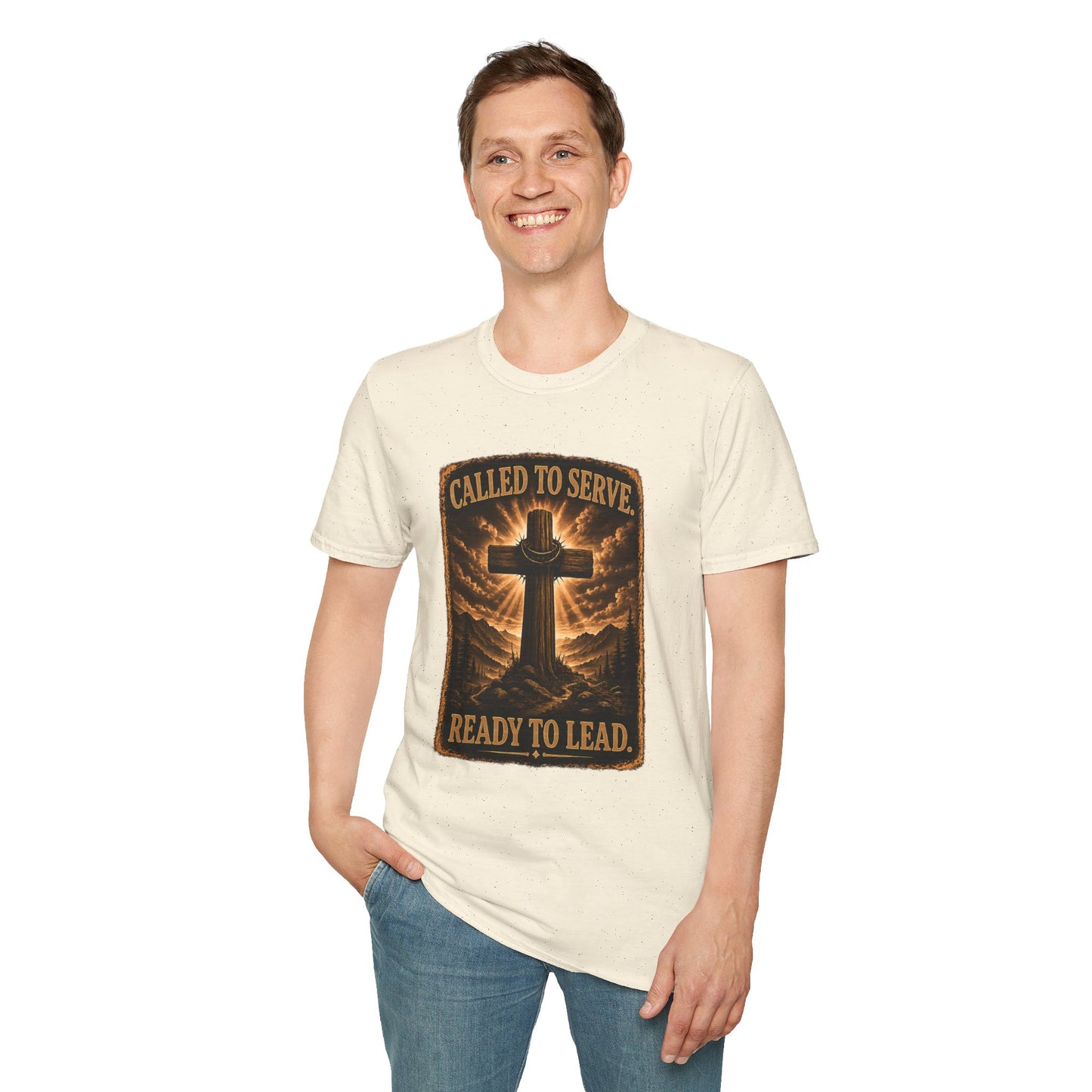 Called to Serve Cross T-Shirt — "Ready to Lead" Christian Faith Tee