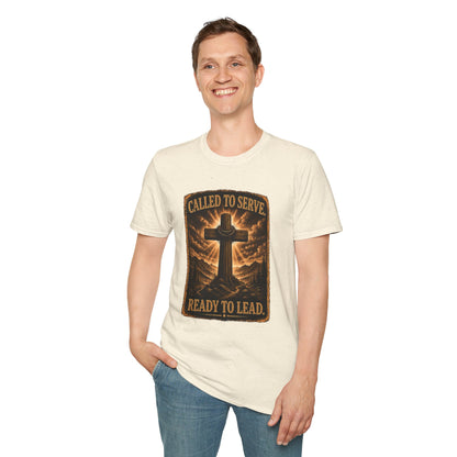 Called to Serve Cross T-Shirt — "Ready to Lead" Christian Faith Tee