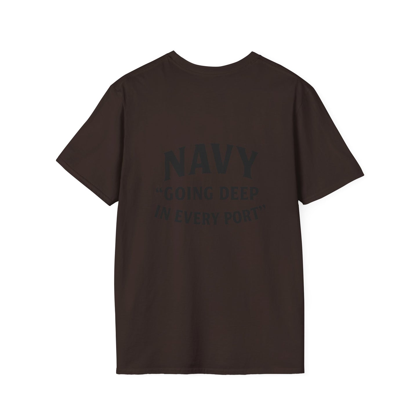 Navy Themed Unisex Softstyle T-Shirt, Nautical Gift, Casual Wear, Sea Lover Shirt, Unique Maritime Tee