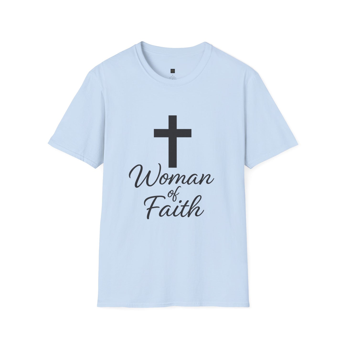Unisex Softstyle T-Shirt - Woman of Faith, Christian Gift, Inspirational Tee, Spiritual Apparel, Faith-Based Fashion