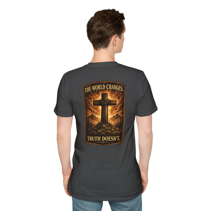 Christian Cross Pocket T‑Shirt — Faith of the Cross Minimalist Tee