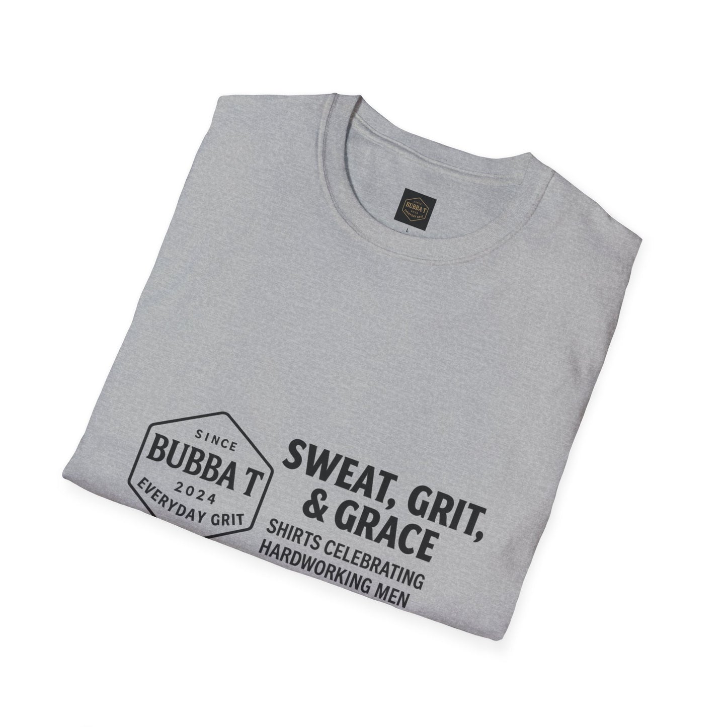 Hilarious Unisex Softstyle T-Shirt for Him & Her, Sweat Grit Grace, Hardworking Men & Women, Perfect for Everyday Wear, [...]