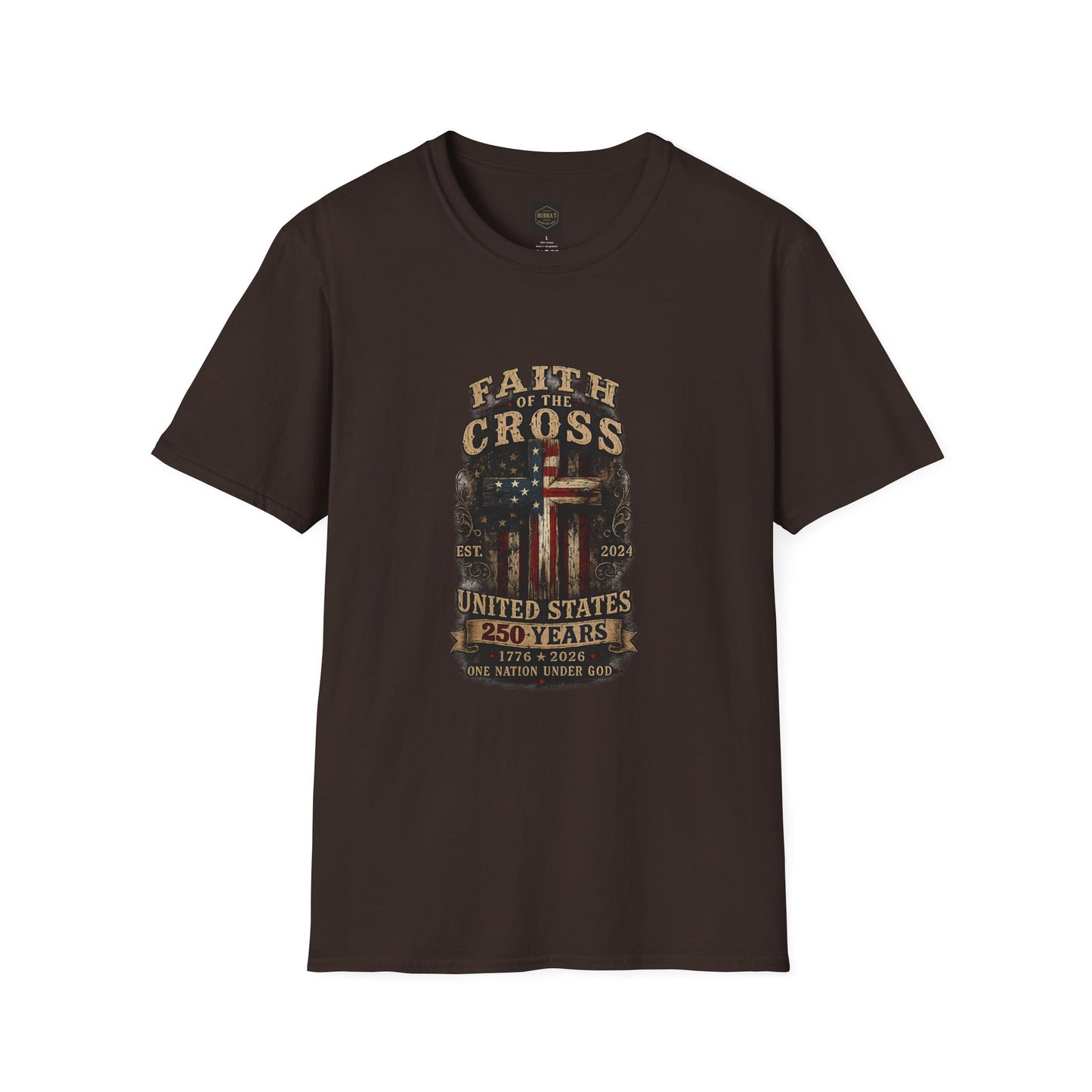 Faith of the Cross T-Shirt — Patriotic Christian Graphic Tee