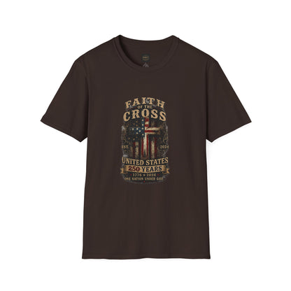 Faith of the Cross T-Shirt — Patriotic Christian Graphic Tee