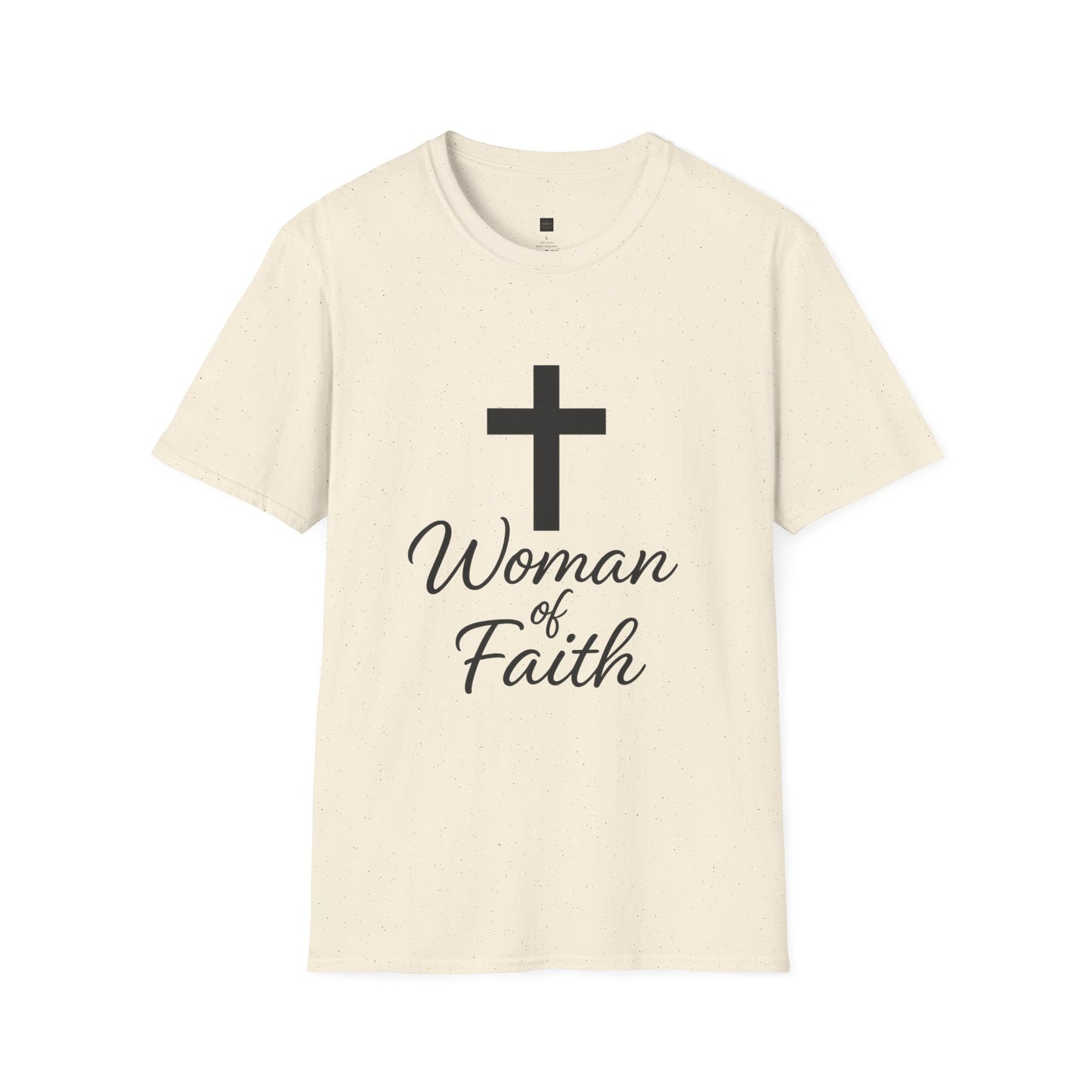 Unisex Softstyle T-Shirt - Woman of Faith, Christian Gift, Inspirational Tee, Spiritual Apparel, Faith-Based Fashion