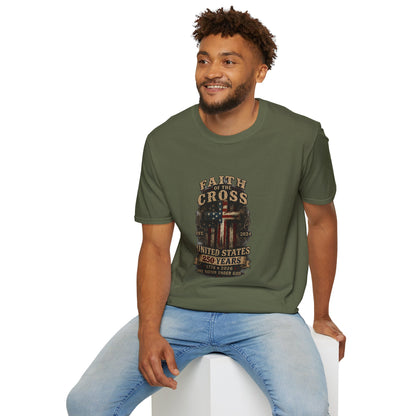 Faith of the Cross T-Shirt — Patriotic Christian Graphic Tee