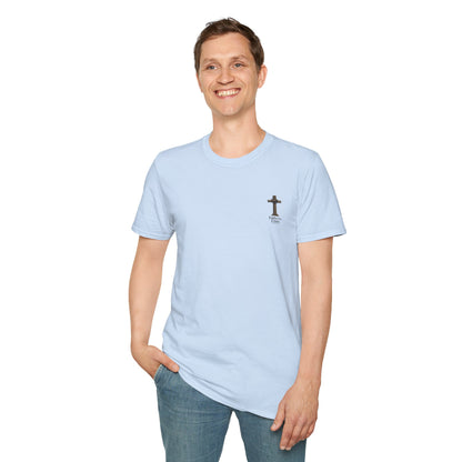 Christian Cross Chest Tee — Faith Over Fear Minimalist T-Shirt