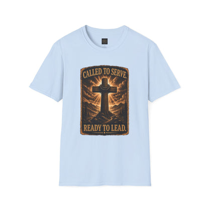 Called to Serve Cross T-Shirt — "Ready to Lead" Christian Faith Tee