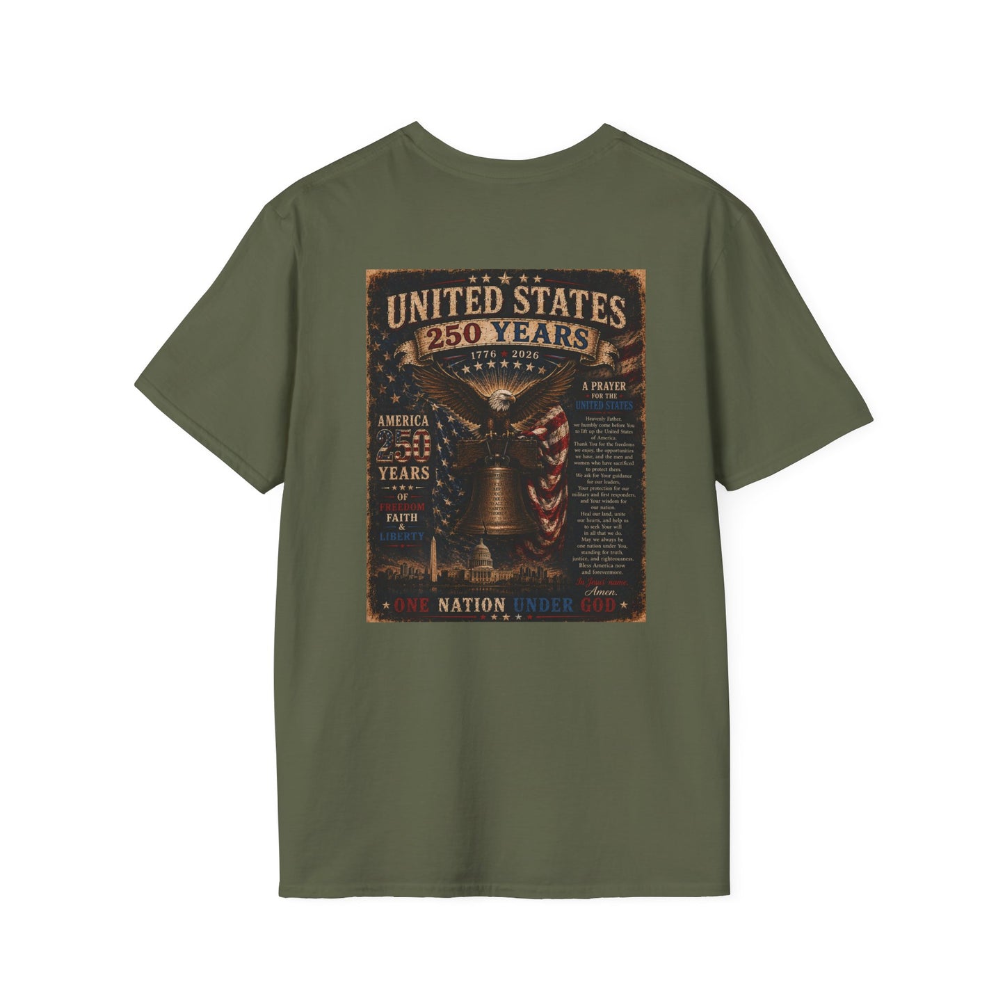 Faith of the Cross T-Shirt — Patriotic Christian Graphic Tee