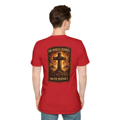 Christian Cross Pocket T‑Shirt — Faith of the Cross Minimalist Tee