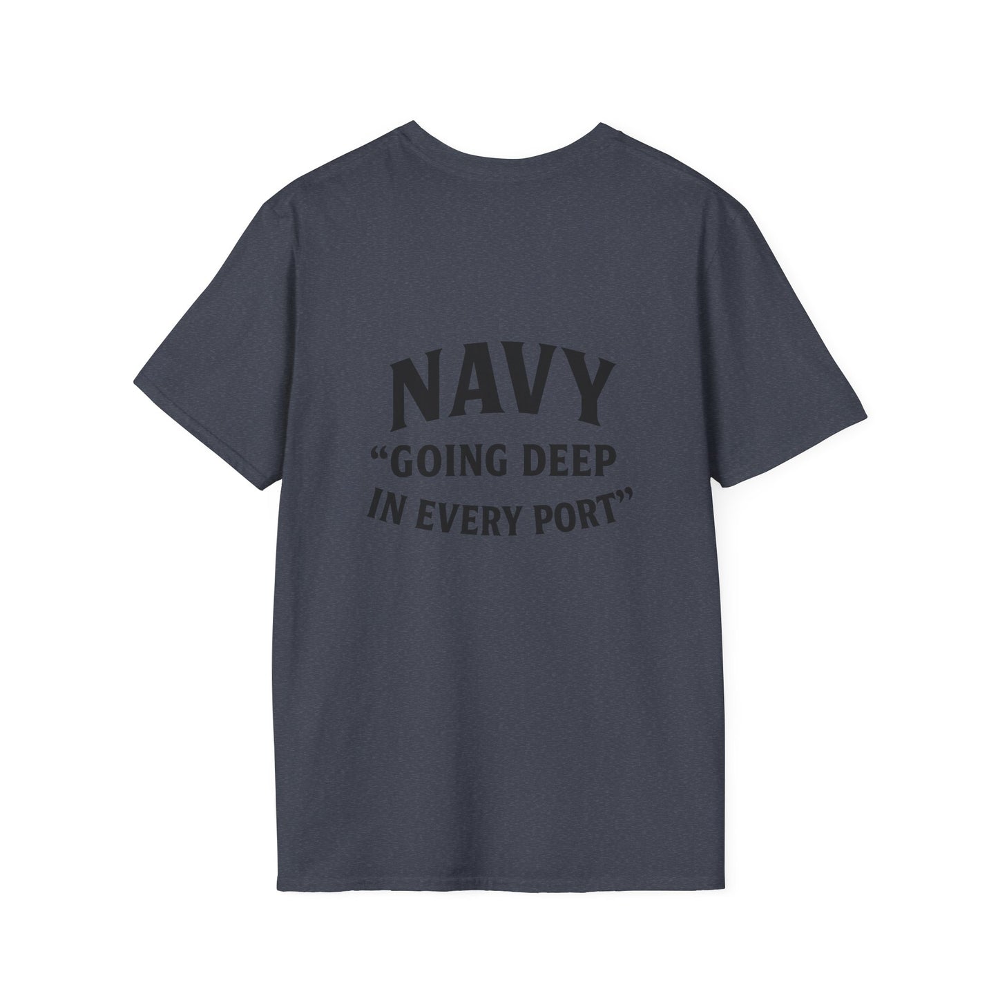 Navy Themed Unisex Softstyle T-Shirt, Nautical Gift, Casual Wear, Sea Lover Shirt, Unique Maritime Tee