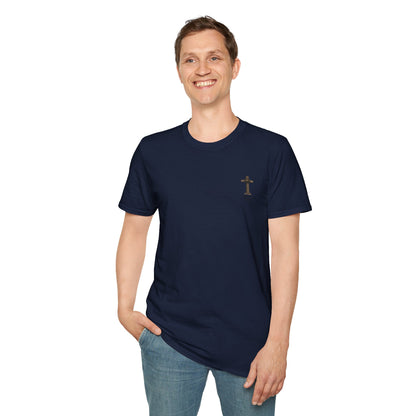 Christian Cross Chest Tee — Faith Over Fear Minimalist T-Shirt