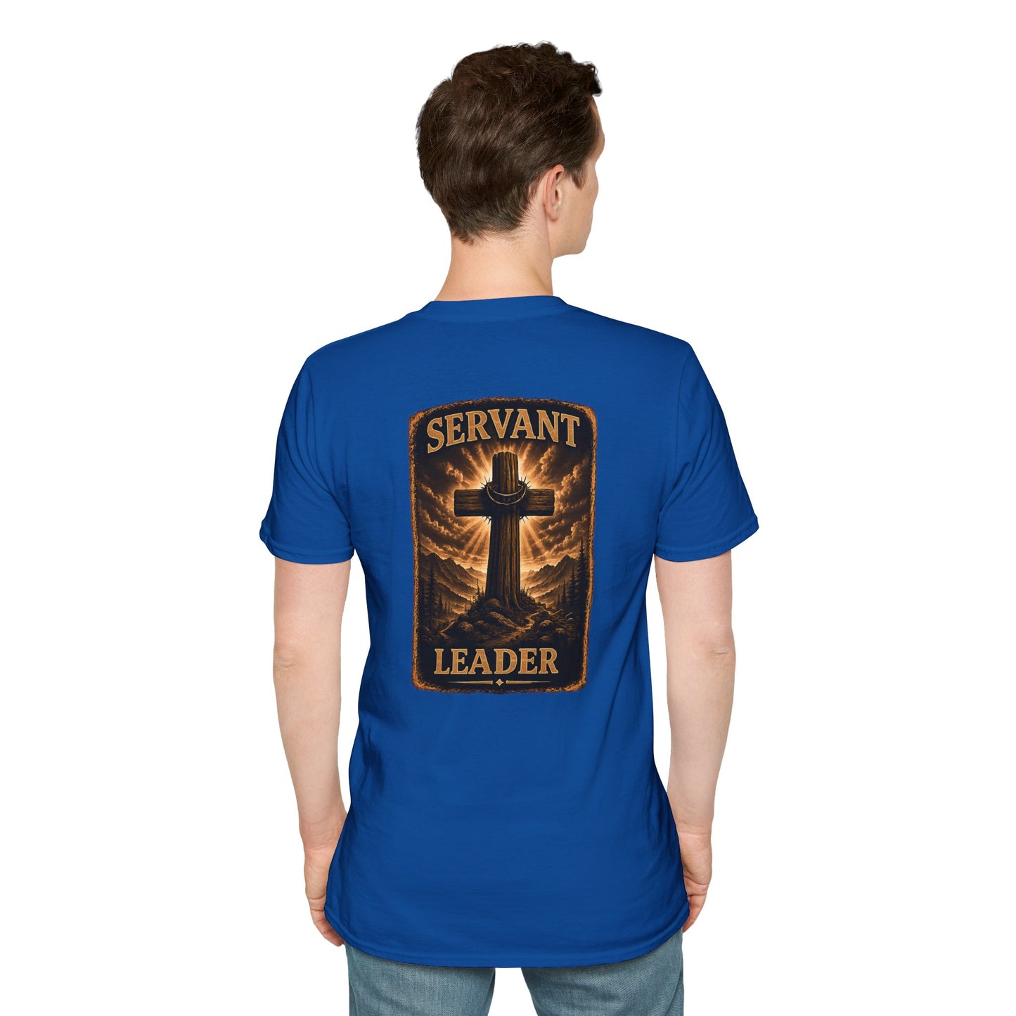 Faith Cross Pocket T‑Shirt — Small Chest Cross Graphic Christian Tee