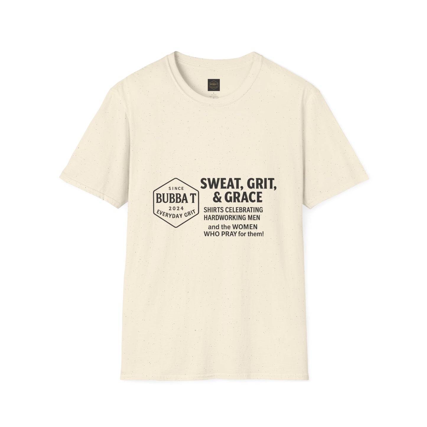 Hilarious Unisex Softstyle T-Shirt for Him & Her, Sweat Grit Grace, Hardworking Men & Women, Perfect for Everyday Wear, [...]