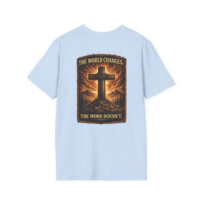 Cross Faith T-Shirt — Small Chest Cross Graphic Christian Tee