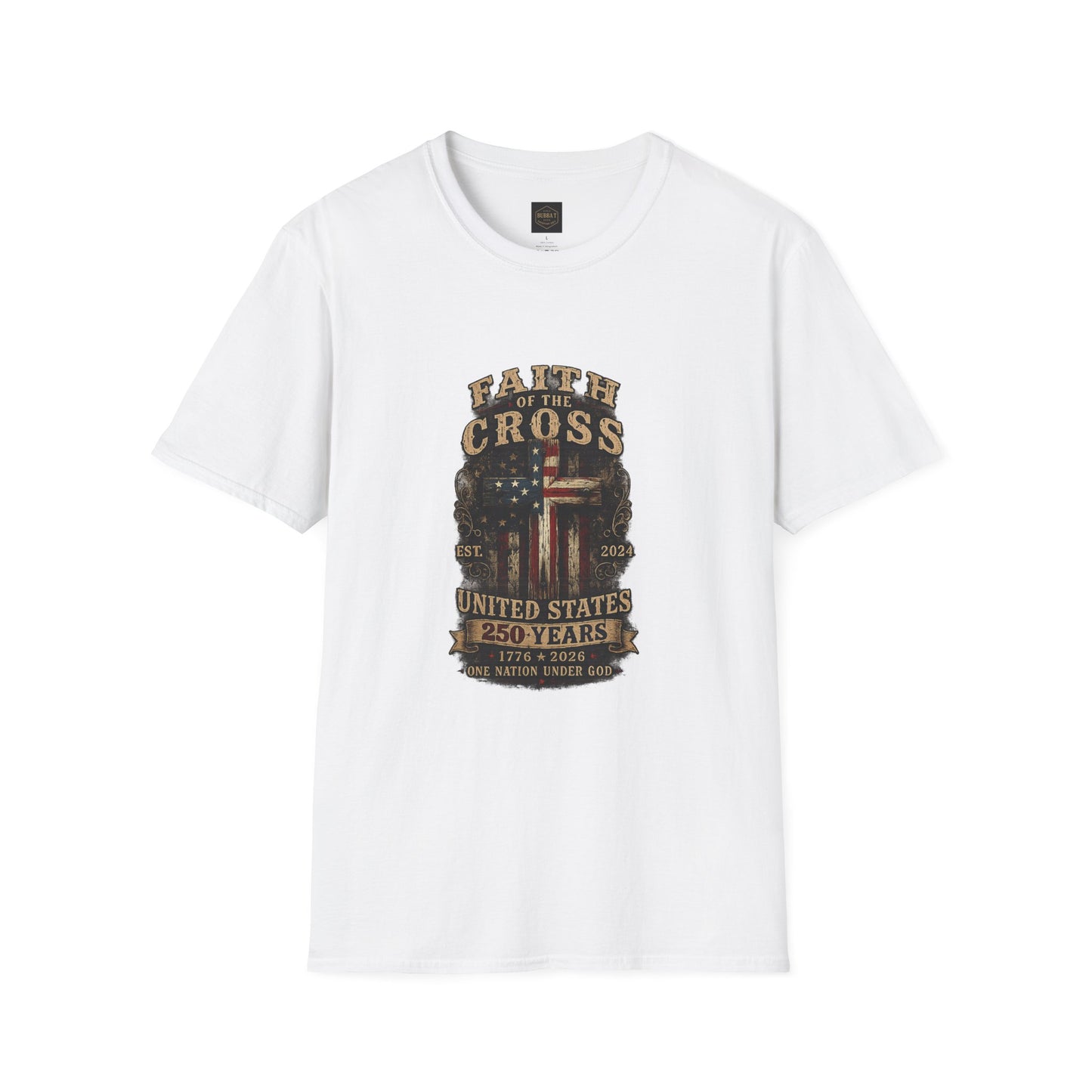 Faith of the Cross T-Shirt — Patriotic Christian Graphic Tee
