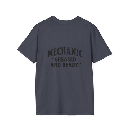 Mechanic Greased and Ready T-Shirt, Automotive Gift, Unisex Tee, Car Enthusiast Apparel, Father's Day Present
