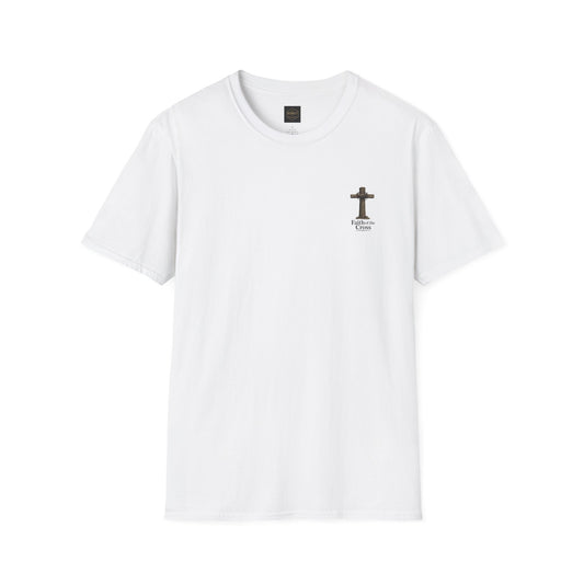 Cross Faith T-Shirt — Small Chest Cross Graphic Christian Tee