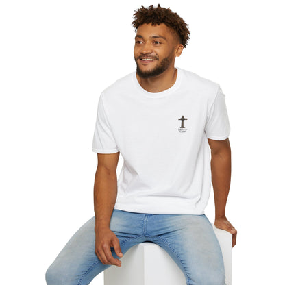 Christian Cross Chest Tee — Faith Over Fear Minimalist T-Shirt