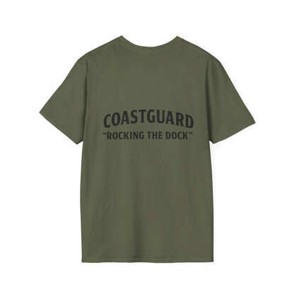 Coastguard Rocking the Dock T-Shirt, Unisex Short Sleeve, Nautical Gift, Beachwear, Navy Inspired Apparel, Casual Summer Top