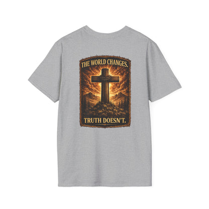 Christian Cross Pocket T‑Shirt — Faith of the Cross Minimalist Tee