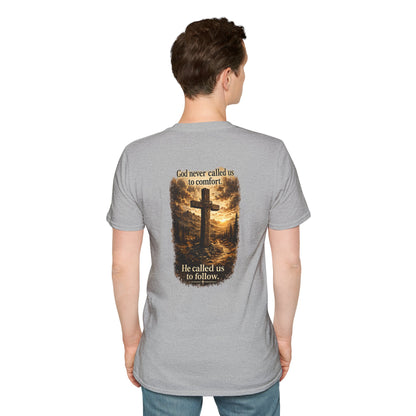 Christian Cross Chest Tee — Faith Over Fear Minimalist T-Shirt