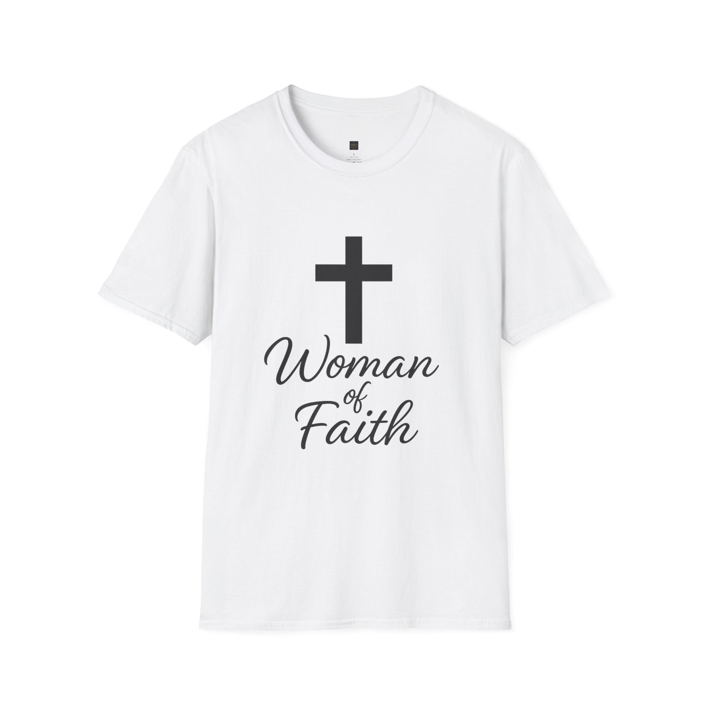 Unisex Softstyle T-Shirt - Woman of Faith, Christian Gift, Inspirational Tee, Spiritual Apparel, Faith-Based Fashion