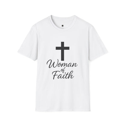 Unisex Softstyle T-Shirt - Woman of Faith, Christian Gift, Inspirational Tee, Spiritual Apparel, Faith-Based Fashion