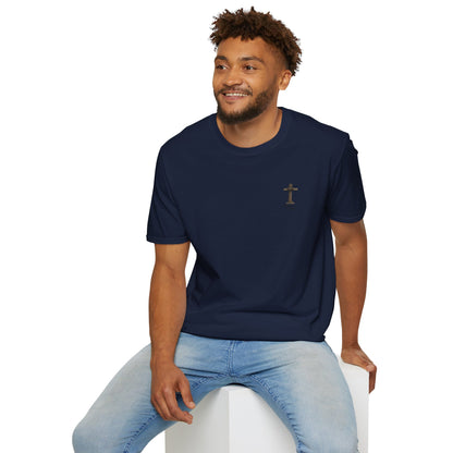 Christian Cross Chest Tee — Faith Over Fear Minimalist T-Shirt