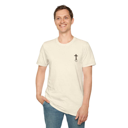 Christian Cross Chest Tee — Faith Over Fear Minimalist T-Shirt