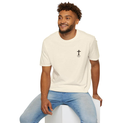 Christian Cross Chest Tee — Faith Over Fear Minimalist T-Shirt