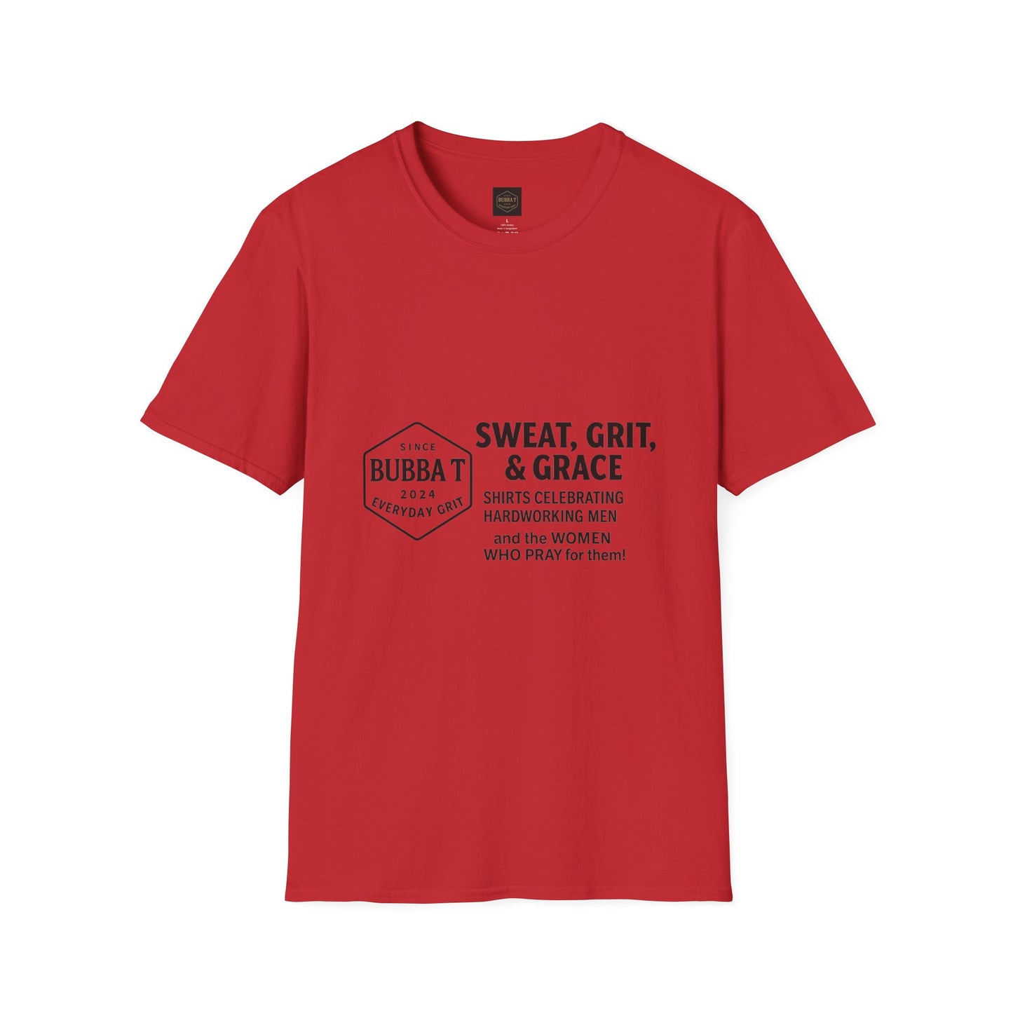 Hilarious Unisex Softstyle T-Shirt for Him & Her, Sweat Grit Grace, Hardworking Men & Women, Perfect for Everyday Wear, [...]