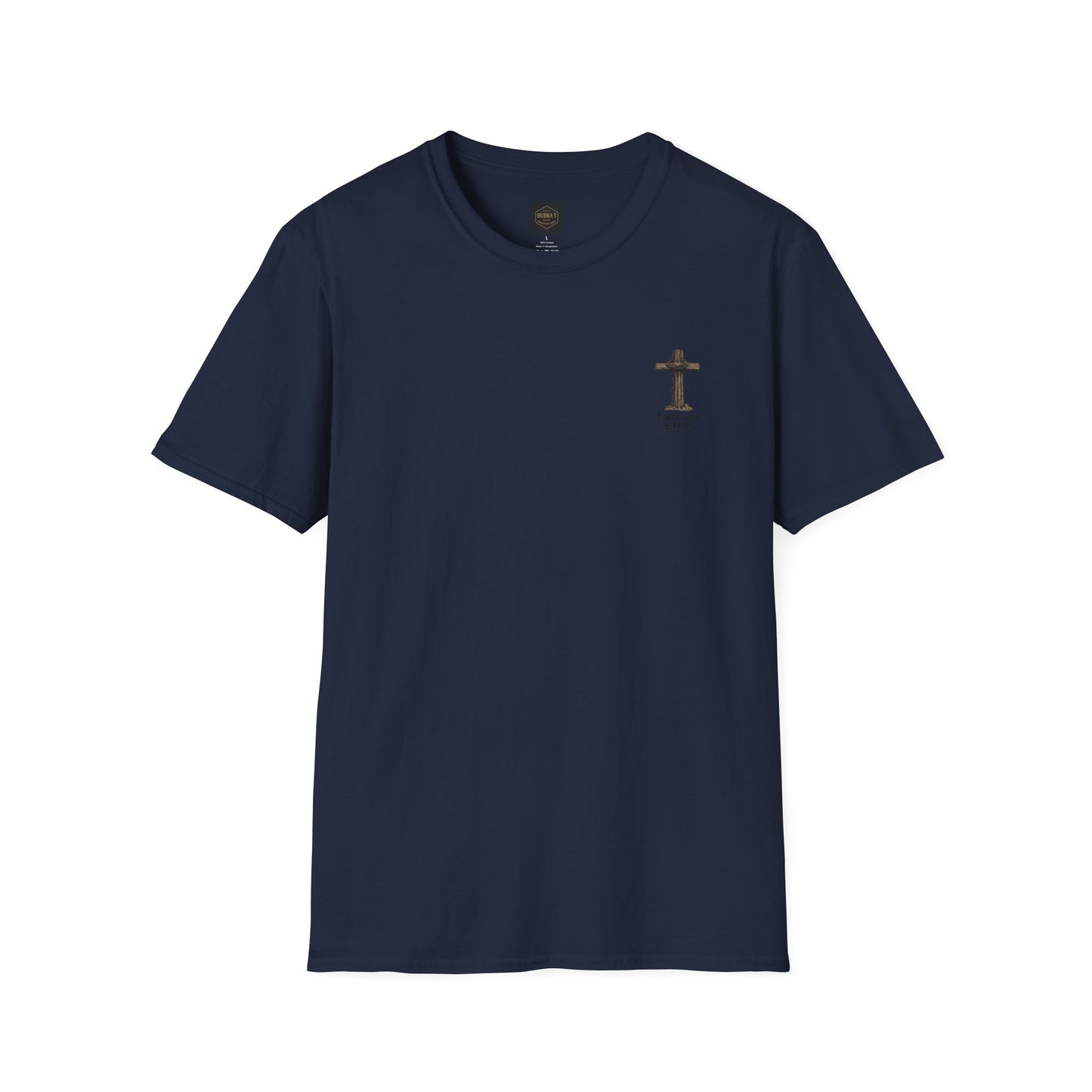 Faith Cross T-Shirt — Small Chest Cross Graphic Christian Tee