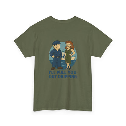Coast Guard Bubba Graphic Tee – “I’ll Pull You Out Dripping” Funny Military Shirt